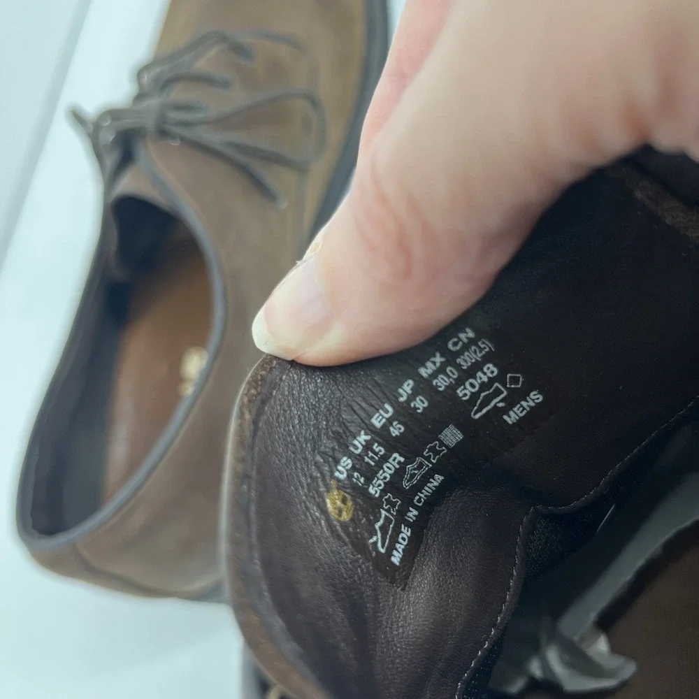 Timberland Shoes Mens Size 12 Brown Nubuck Waterproof Casual Sneakers 5550R